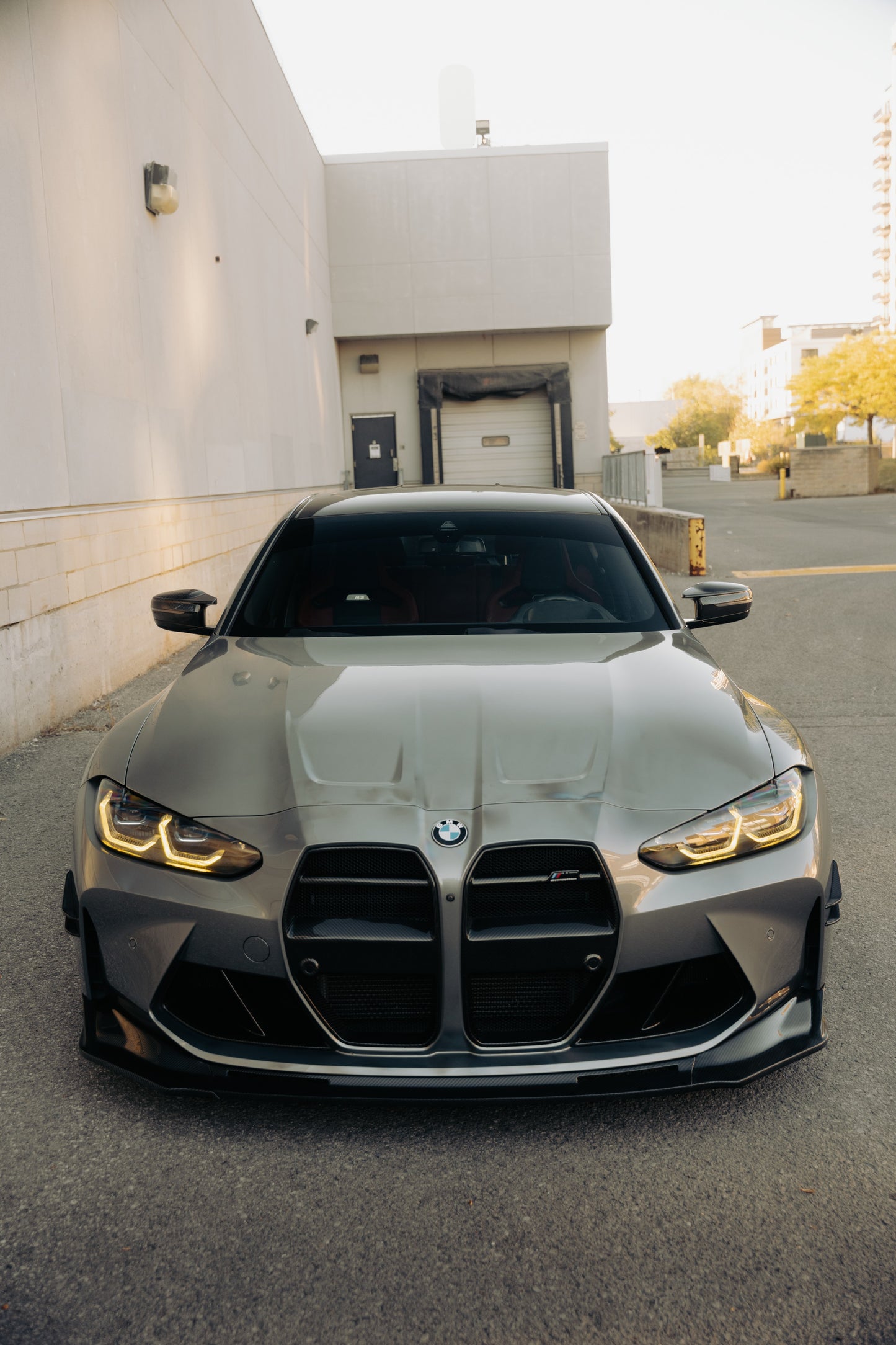 Carbonique V-Style Dry Carbon Fiber Front Grille with Anti-Stone Mesh for BMW M3/M4 (G80 G81 G82 G83) – 2021+